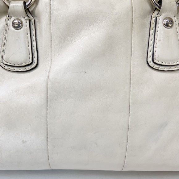 Coach Kristin Leather Satchel in Chalk (Ivory) D1093-14782 - Picture 9 of 15